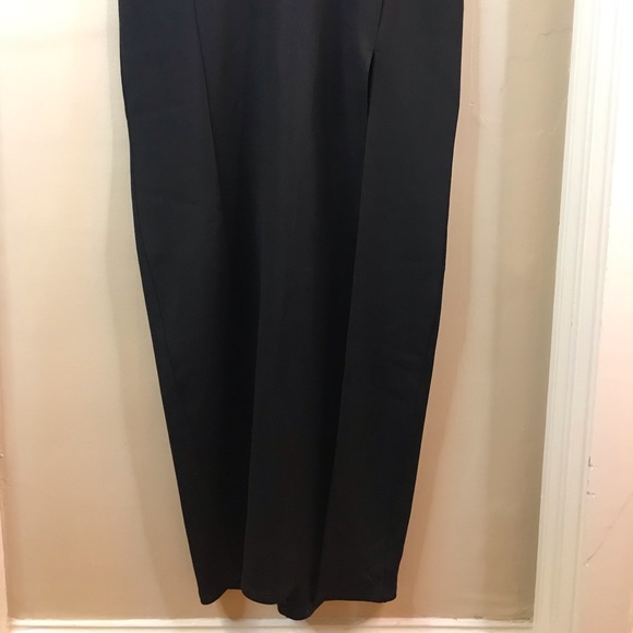 Floor-Length Black Dress with Lace Back - Picture 3 of 5